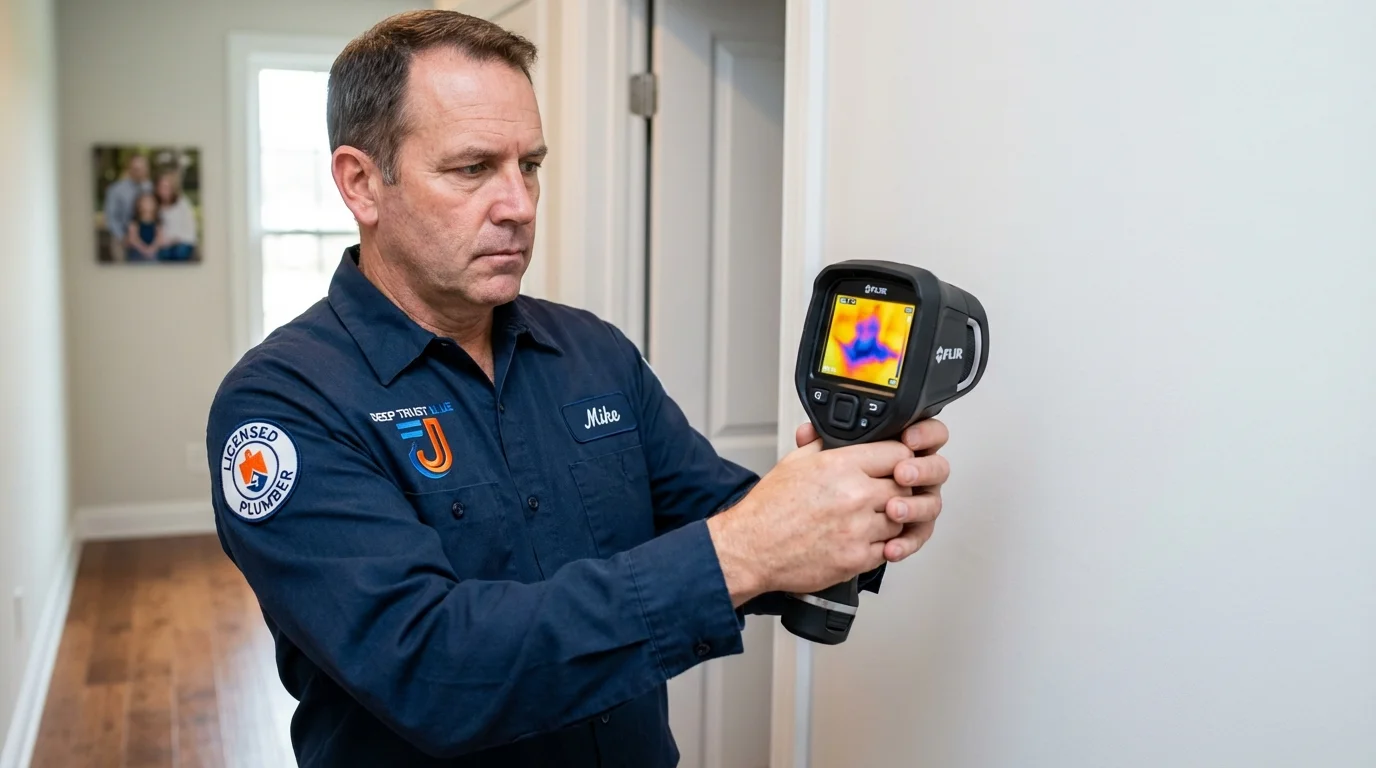 Thermal imaging leak detection by Johns Plumbing LLC in Townshend